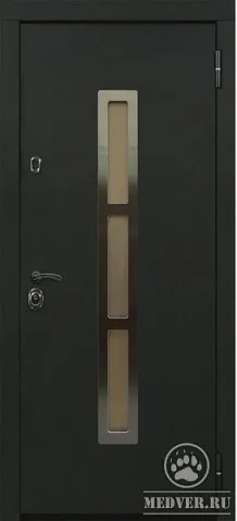 Серо-коричневая входная дверь - 1