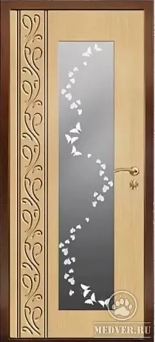Стальная дверь с зеркалом-159