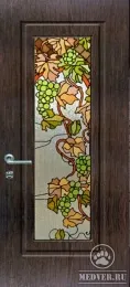 Декоративная витражная дверь-45
